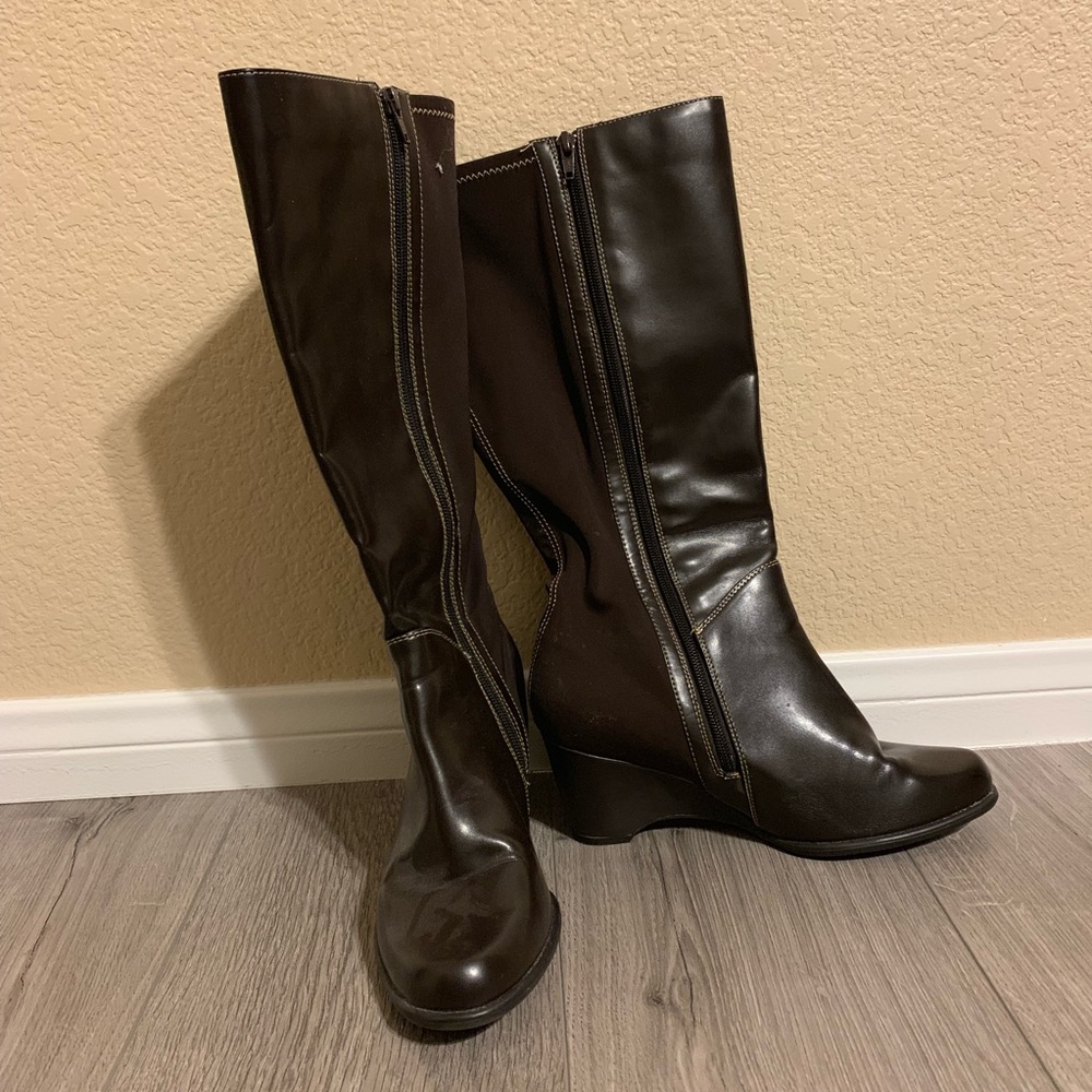 Knee-high boots.